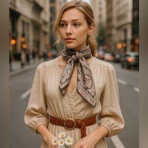 All Silk Italian Scarf by Althea – Hand Rolled Edges – Made in Italy